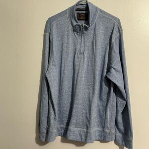 Vintage 1946  Sweater 1/4 Zip Cotton Blend Blue size XXL